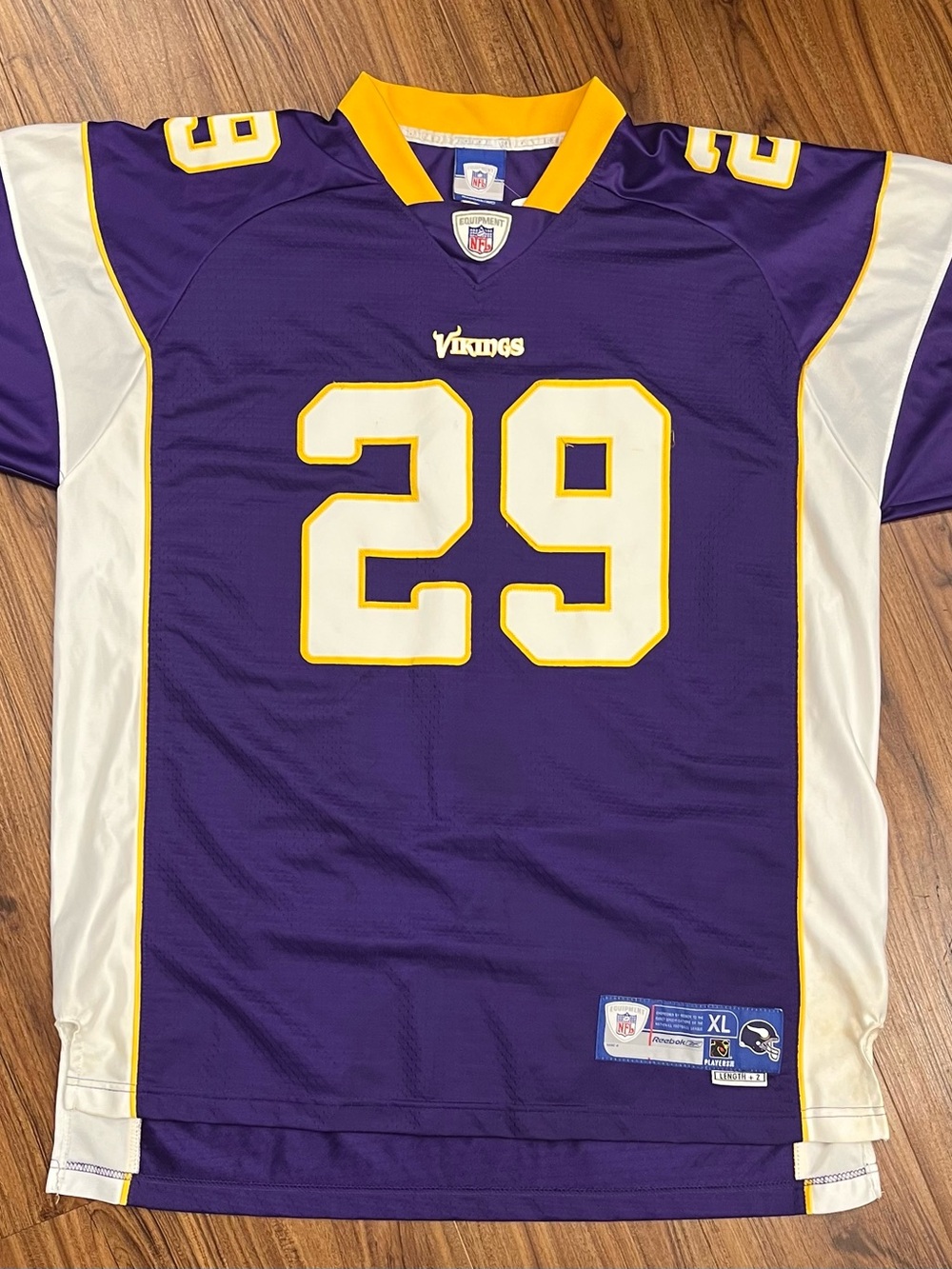 Reebok Purple and Gold NFL Equipment Chester Taylor Jersey Collar Patch